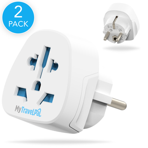 World To European Adapter - 2 Pack (Type E / F)