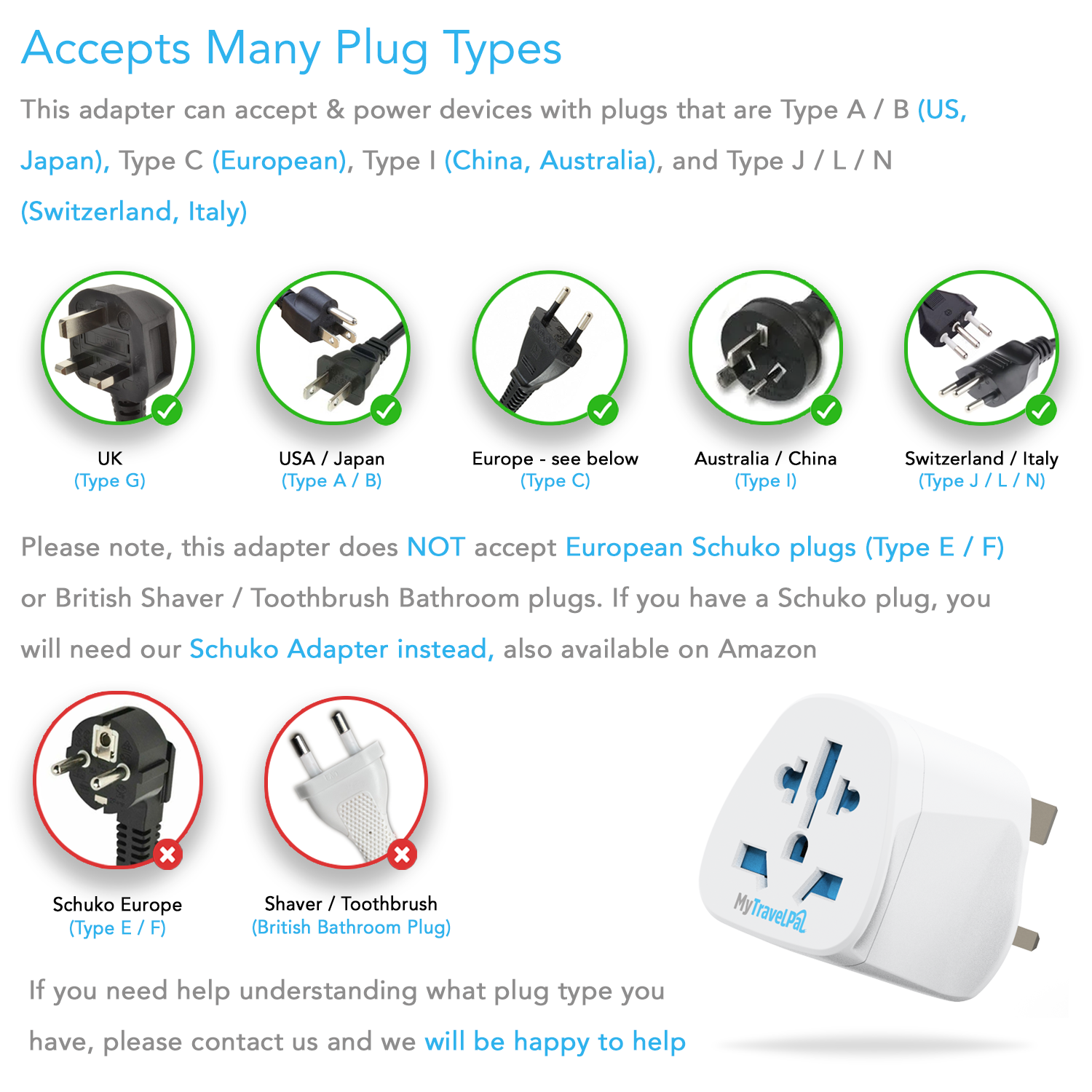 World To UK Travel Adaptor