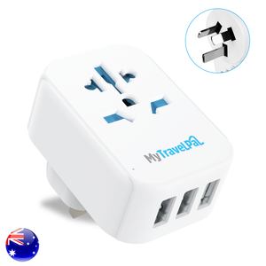 Australia China Travel Adaptor With 3 USB Ports (Type I)