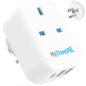 UK to USA Travel Adaptor With USB-C (Type B)