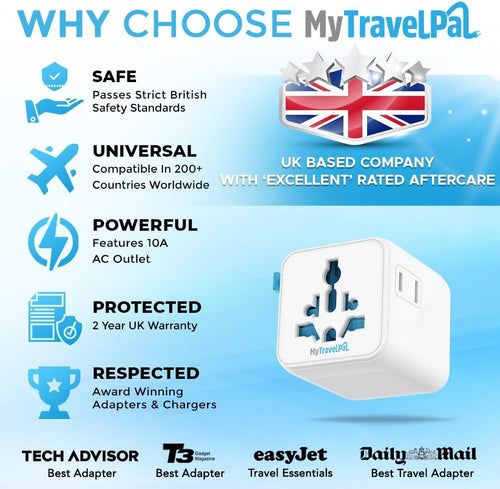 MyTravelPal Universal Travel Adapter