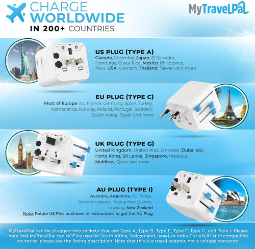 MyTravelPal Universal Travel Adapter