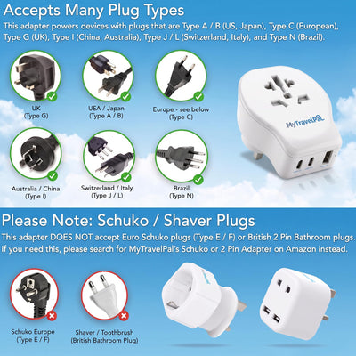 World To UK Plug Adapter 20W PD USB C