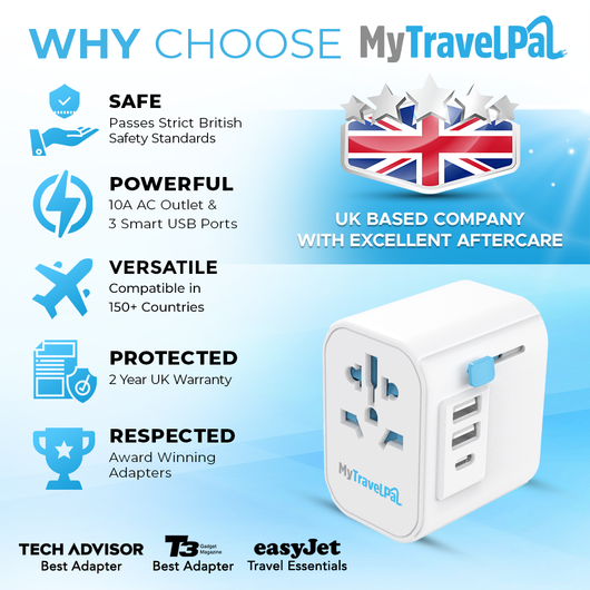 MyTravelPal® Pro: Universal Travel Adaptor
