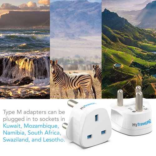 UK To South Africa Plug Adapter (Type M)