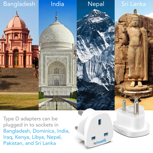 UK To India Plug Adapter (Type D)