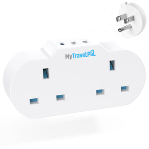 Double USA / Canada Travel Adaptor With USB Ports (Type B)