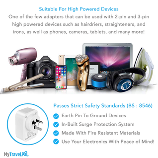 Australia China Travel Adaptor With 3 USB Ports (Type I)