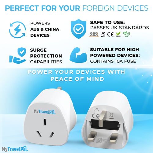 Australia / China To UK Travel Adaptor