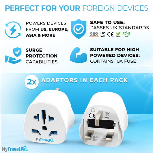 World To UK Travel Adaptor