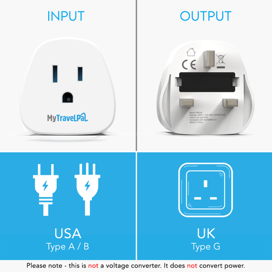 US To UK Travel Adaptor