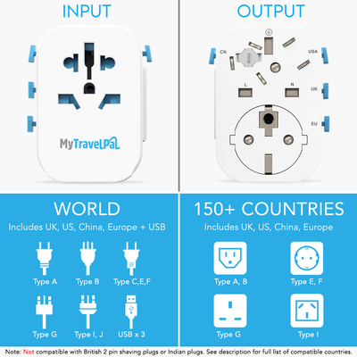 MyTravelPal® Pro: Universal Travel Adaptor