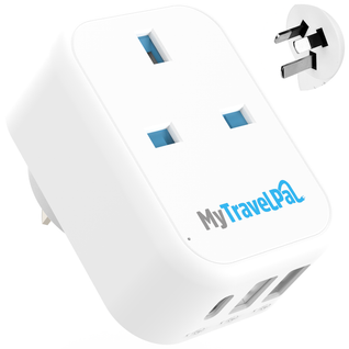 UK to Australia Travel Adaptor With USB-C (Type I)