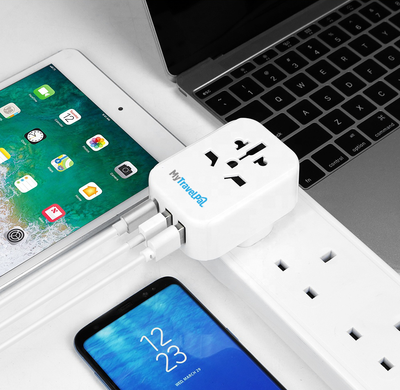 World To UK Adaptor With 3 USB Ports (Type G)