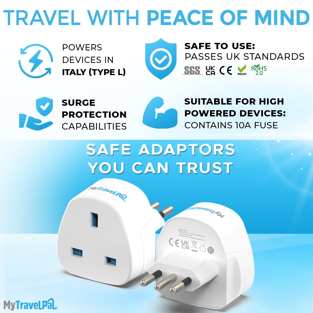 3 pack uk to italy plug adapter uk to 3 pin italy travel adaptoruk