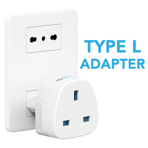UK To Italy Plug Adapter (Type L)