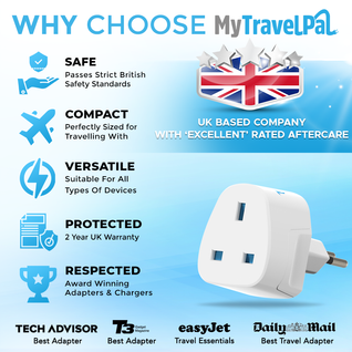 UK To Switzerland Plug Adapter (Type J)