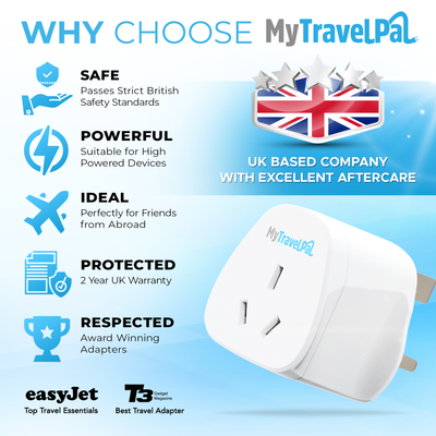 Australia / China To UK Travel Adaptor